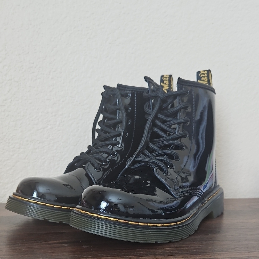 Youth 1460 Patent Leather Lace Up Boots